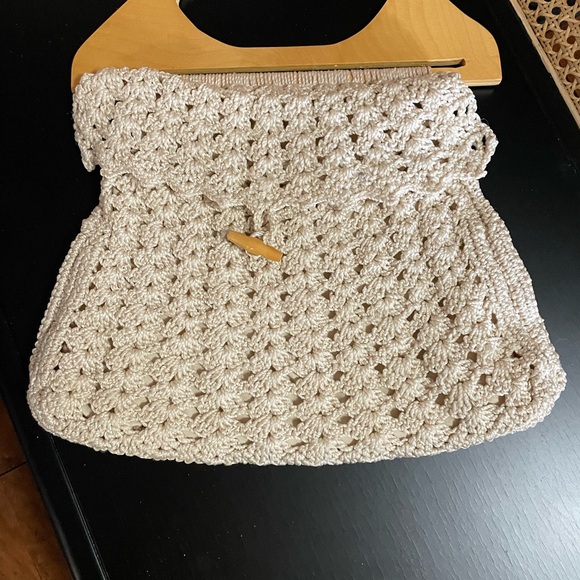 Vintage hand crocked clutch purse - Picture 2 of 3